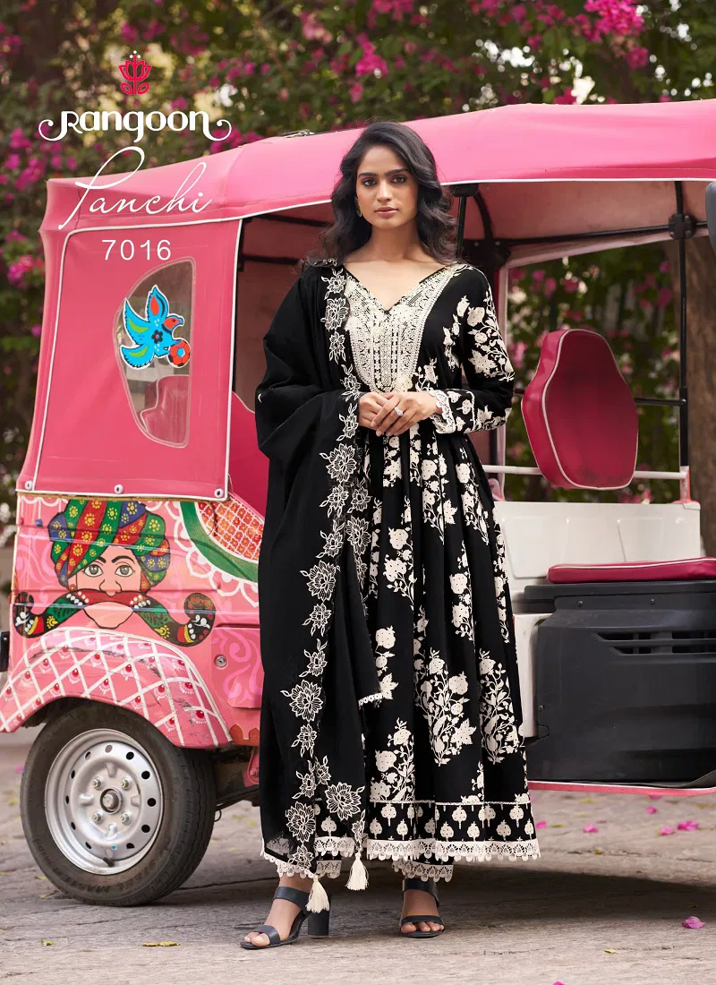 Panchi By Rangoon Cotton Printed Wholesale Kurti With Bottom Dupatta In India